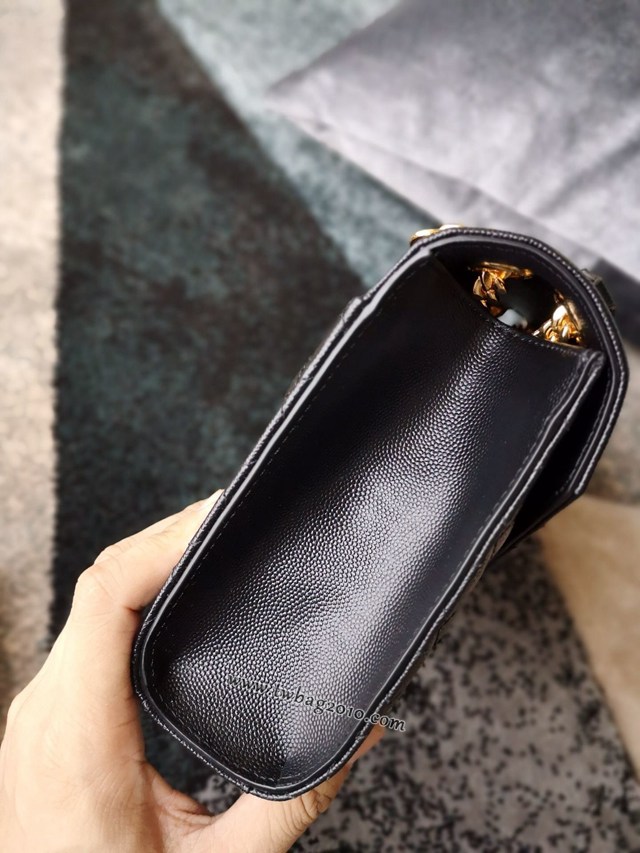 YSL专柜款女包 聖羅蘭經典款原廠皮ENVELOPE粒面壓花絎縫紋中號信封包 487206  jjh1166